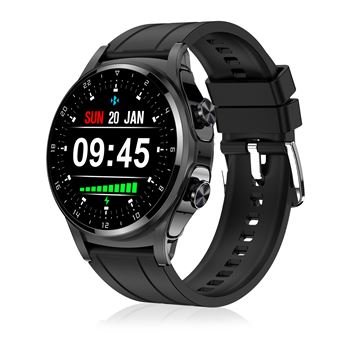 Smartwatch DAM GT66 | Multidesportos | Medições de Pressão e O2 no sangue | Auriculares TWS 5.1 integrados | 5x1,8x5,5 cm - Preto - 1