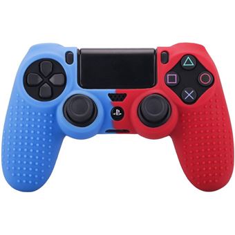 Capa HSMY Silicone Antideslizante para Comando PS4/Slim/Pro - Vermelho e Azul - 1