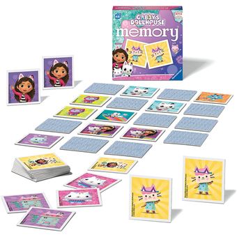 Mini Jogo Educativo de Memória Infantil Ravensburger Gabby's Dollhouse - 1