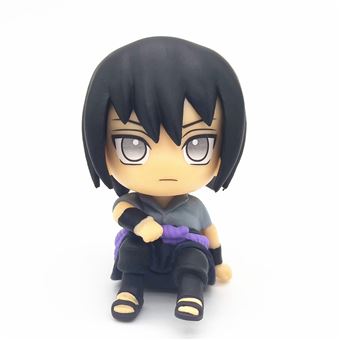 Figura DUDAO HY06 Versão Q posição sentada Sasuke Uchiha de Naruto | 9cm - 1