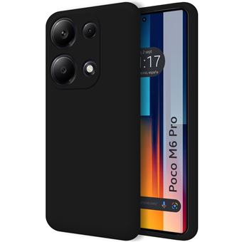 Capa Tumundosmartphone de silicone líquido ultramacio para Xiaomi Poco M6 Pro 4G preta - 1