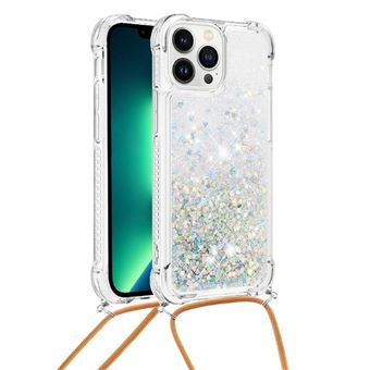 Capa ZURSANA para iPhone 13 Pro | TPU | com Cordão | Cinza Prateado - 1