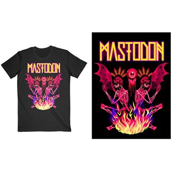 T-shirt Rock Off MASTODON | Double Brimstone Neon | Preto | XL - 1