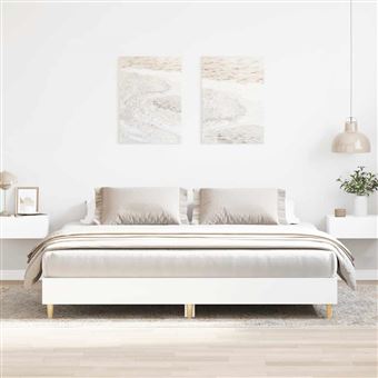 Estrutura de cama sem colchão vidaXL | 160x200 cm | branco - 1