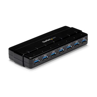 Hub de Interface StarTech.com Concentrador USB 3.0 de 7 portas - computador de secretária | Preto - 1