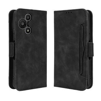 Capa FOXDOCK Protetora para TCL 60 SE NxtPaper 5G | Suporte e Flip de couro PU | À Prova de Choque | Preto - 1