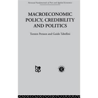Macroeconomic Policy, Credibility and Politics - Paperback - 2011 - 1