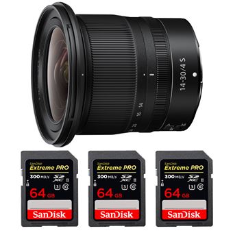 Objetiva Nikon Z 14-30mm f/4 S + 3 SanDisk 64GB UHS-II 300 MB/s + PDF 15 técnicas para melhorar as suas fotografias - 1