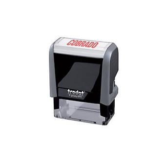 Carimbo Automático Trodat Cobrado Preto, Cinzento - 1