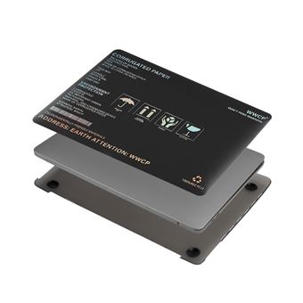 Capa Luckybutterfly para Macbook Air (M4) A3240 | Padrão Etiqueta de Caixa | Preto - 1