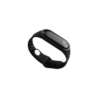 Pulseira de Silicone macio WISETONY para Xiaomi Mi Band 3 /4 Preto - 1