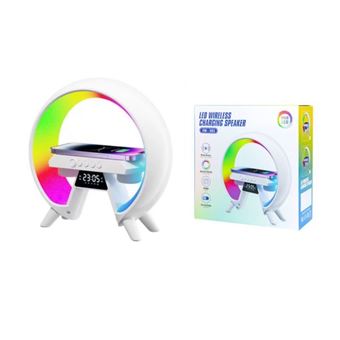 Coluna Wireless Portátil RGB 2 em 1 M2 TEC XM-X63 com Carregamento Magsafe/Wireless - Branco - 1