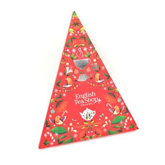 Calendário do Advento Triangular Vermelho English Tea Shop | 25 Pirâmides de Folhas Soltas - 1