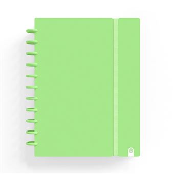 Caderno Ingeniox | A4 | Pautado | 80Folhas | 100G | Foam com Elástico | Verde Pastel - 1