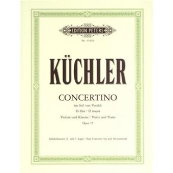 Partitions classique EDITION PETERS KUCHLER FERDINAND - CONCERTO IN D OP.15 - VIOLIN AND PIANO Violon - 1