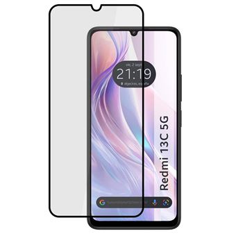 Protetor de tela com cola completa 5D TUMUNDOSMARTPHONE para Xiaomi Redmi 13C 5G de vidro temperado preto - 1