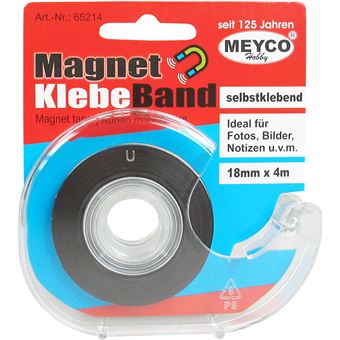 Fita Adesiva Magnetica Meyco 18mmx4M com desenrolador 65214 - 1