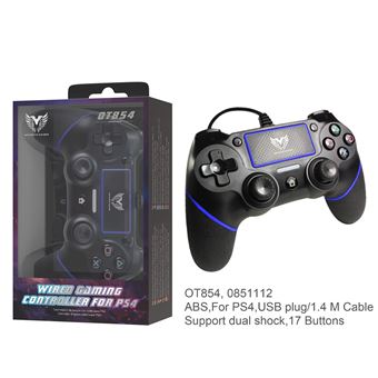 Controlador com Fio MoveTech OT854 | Compatível com PS4 - Preto - 1