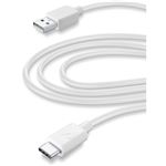 Cellularline USBDATACUSBC3TABW cabo USB 3 m USB A USB C Branco
