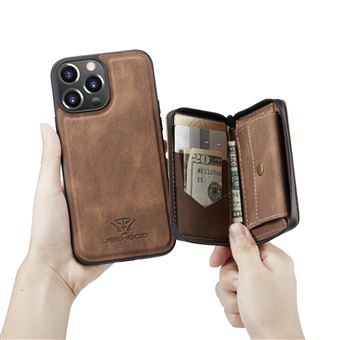 Capa e TPU JEEHOOD 2 em 1 Magnético Destacável à Prova de Choque, híbrido com Suporte Castanho para iPhone 13 Pro Max 6.7'' - 1