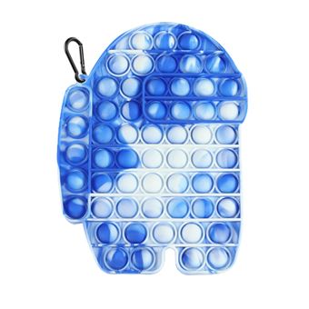 Brinquedo Anti Stress Lionvolant Push Pop Bubble Sensory Fidget Toy - Espaço Lobisomem - Azul e Branco - 1