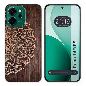 Capa Tumundosmartphone de silicone para Oppo Reno 14 FS / 14FS 5G | Design de madeira 06 desenhos - 1