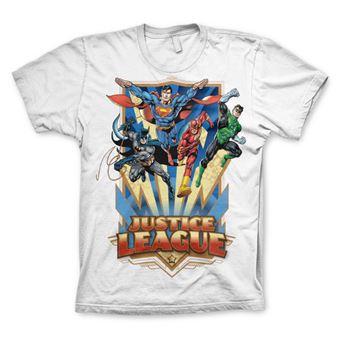 T-shirt Justice League - Team Up! | Branco | XXL