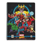 Caderno Capa Polipropileno A4 5X5 Microperfurado Marvel Comics Avengers