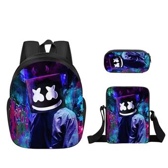 Mochila Escolar Infantil DreamWorks | Marshmello | 3 Peças | Multicolorido 3616 - 1