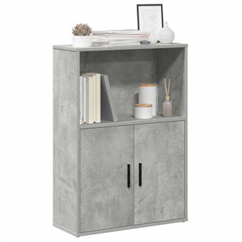 Estante vidaXL | 60x24x85 cm | derivados de madeira cinzento cimento - 1