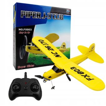 Avião telecomandado PIPER J-3 CUB FX-803 para Crianças - Amarelo - 1