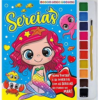 Sereia Livro Para Pintar Com Aquarela - 1