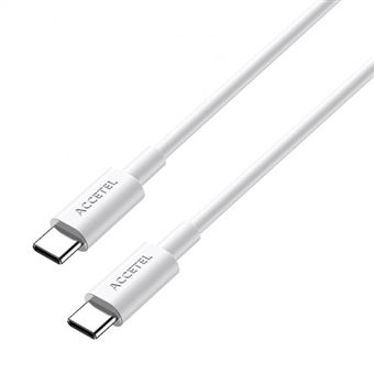 Cabo de Carga Type C - Type C 100w 5ah Accetel para Apple iPhone 16 | Branco - 1