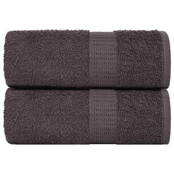 Toalhas de bidé vidaXL | 2 Peças | 30x50 cm | 360 gsm 100% algodão antracite - 1