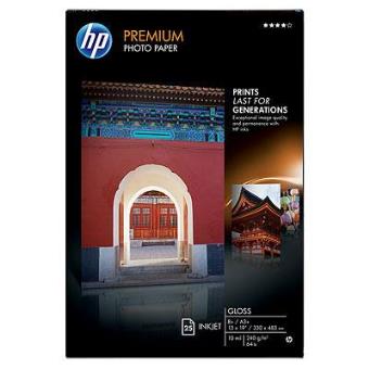 Papel fotográfico HP Premium Gloss 25 sht/A3+/330 x 483 mm (13 x 19 in) | Branco - 1