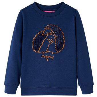 Sweatshirt para criança | vidaXL | azul-marinho 128 | 7 a 8 anos - 1