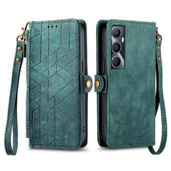 Capa ZURSANA para Realme C65 | Flip | Pele PU | Porta-cartões | Verde - 1
