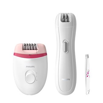 Depiladora de Arranque Philips Satinelle Essential Depiladora compacta com cabo com minidepiladora incluída | Branco - 1