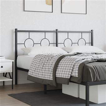 Cabeceira de substituição vidaXL | 160 cm | metal preto - 1