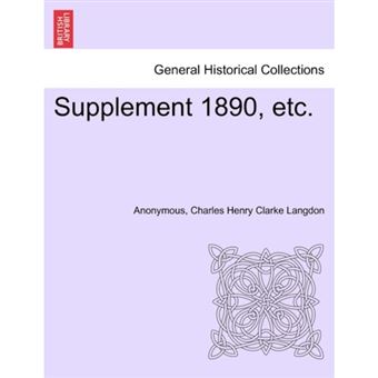 Supplement 1890, Etc. - Paperback / softback - 2011 - 1