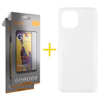 Pack 2 x Película de Vidro Temperado Full + Capa Accetel Samsung Galaxy A03 Core Silicone Liso Transparente Clear - 1