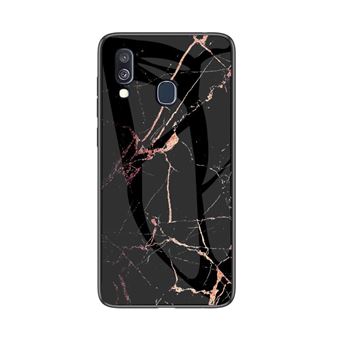 Capa Magunivers de TPU Combinação de Padrão de Grãos de Mármore Preto/Ouro para Samsung Galaxy A40
