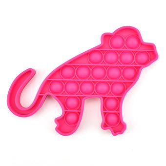 Brinquedo Anti Stress Push Pop It Fidget Zhishang GK67 | Macaco Cor de Rosa - 1