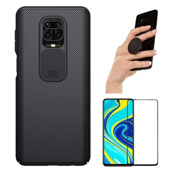 Kit Antiimpacto Película Antiimpacto Flexguard + Capa Antiimpacto Nillkin Camshield + Popsocket para Redmi Note 9S - Preto - 1