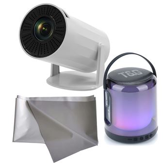 Mini Projetor Portátil 4K Klack | Altifalante TG-376 | Ecrã com Android integrado | WiFi 6 | Bluetooth 5| tela de 130 polegadas - 1