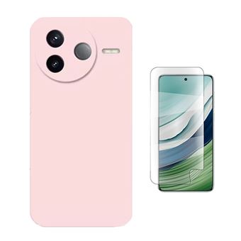 Kit Película Protectora de Hydrogel Frente + Capa Proteção Silicone GIFT4ME para Xiaomi Poco F7 Ultra | Rosa - 1
