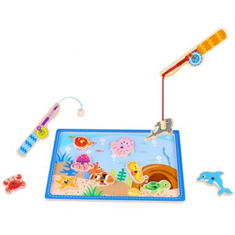 Jogo Pesca Magnético em Madeira Tooky Toy - 1