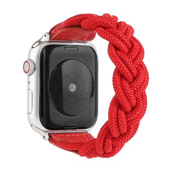 Bracelete de Nylon HSMY Extensível Trançado para Apple Watch Series 6/ SE/ 5/ 4 | 44 mm - Vermelho - 1