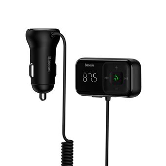 Transmissor FM Baseus S-16 | Bluetooth | Carregador Automóvel Micro Base - Preto - 1