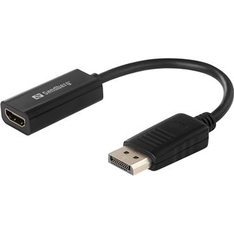 Adaptador de Cabo de Vídeo Sandberg Adapter DisplayPort>HDMI | Preto - 1